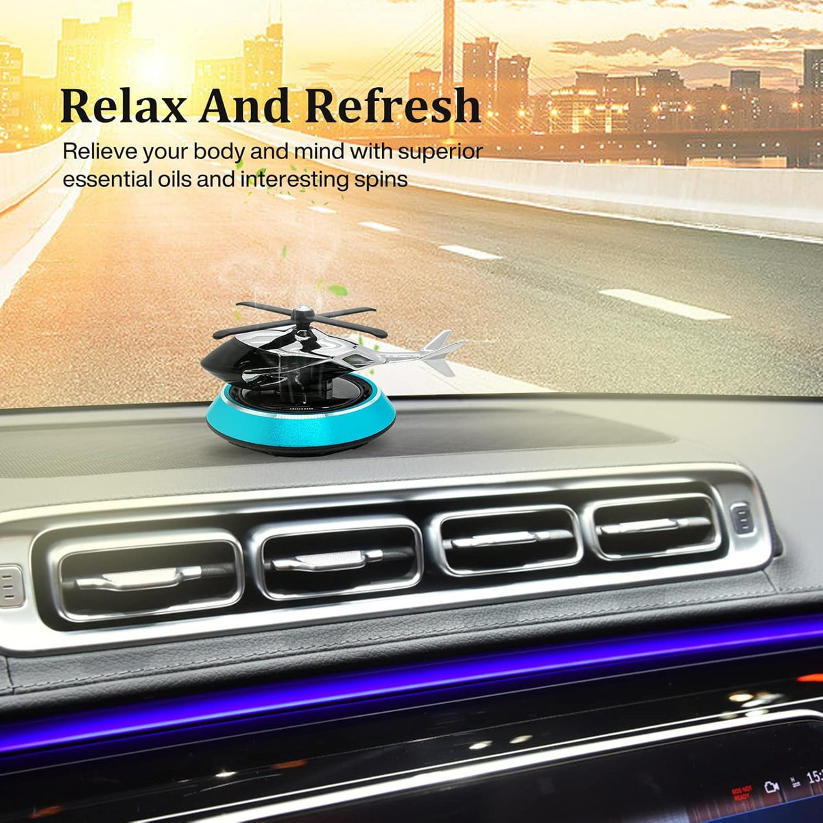 Car Accessories, Solar Car Freshener, Helicopter Diffuser, Car Dashboard Decor, Auto Air Freshener, Car Perfume Pakistan, Feroz Choice, Cash On Delivery