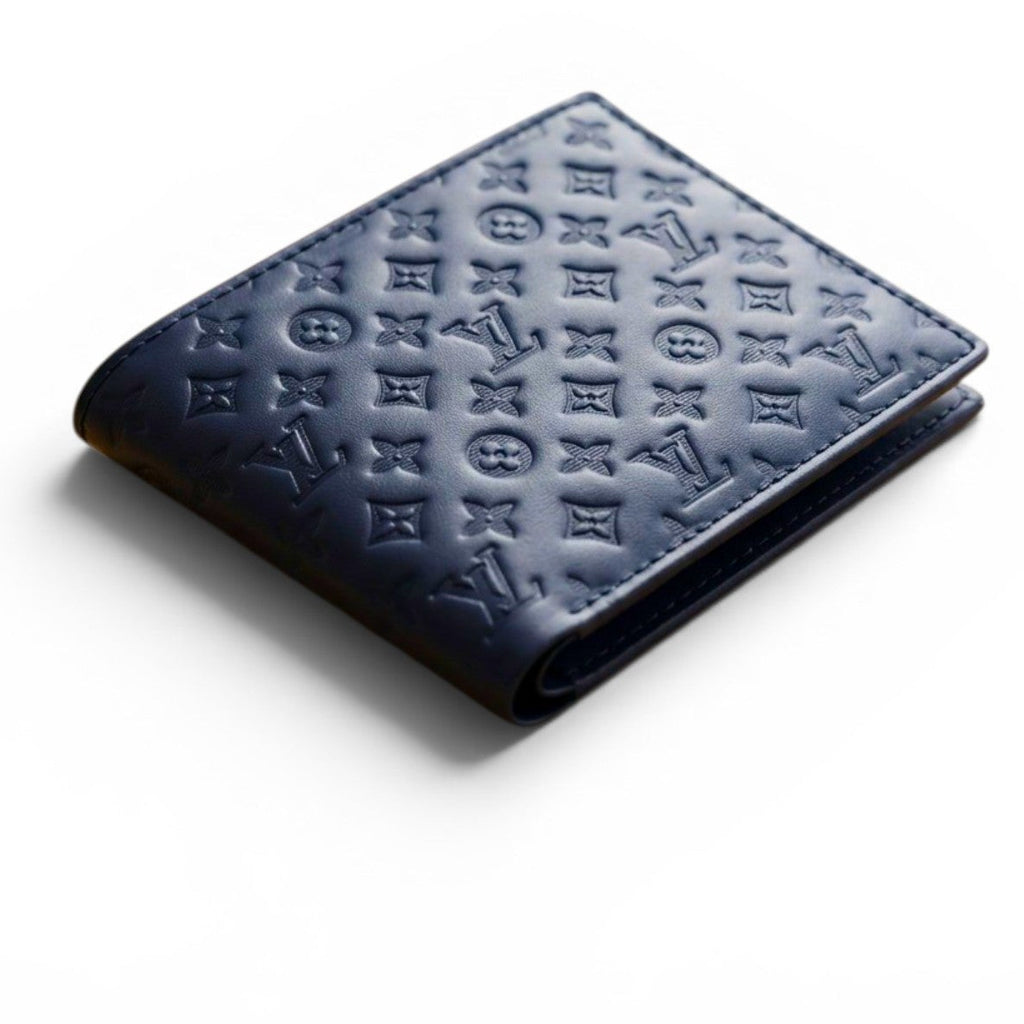 Men's Genuine Leather Bifold Wallet with Gift Box – Monogram RFID Card Holder