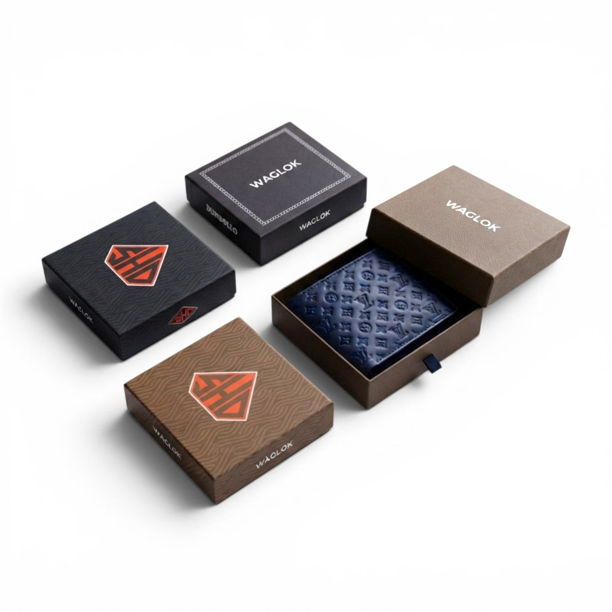 Men's Genuine Leather Bifold Wallet with Gift Box – Monogram RFID Card Holder