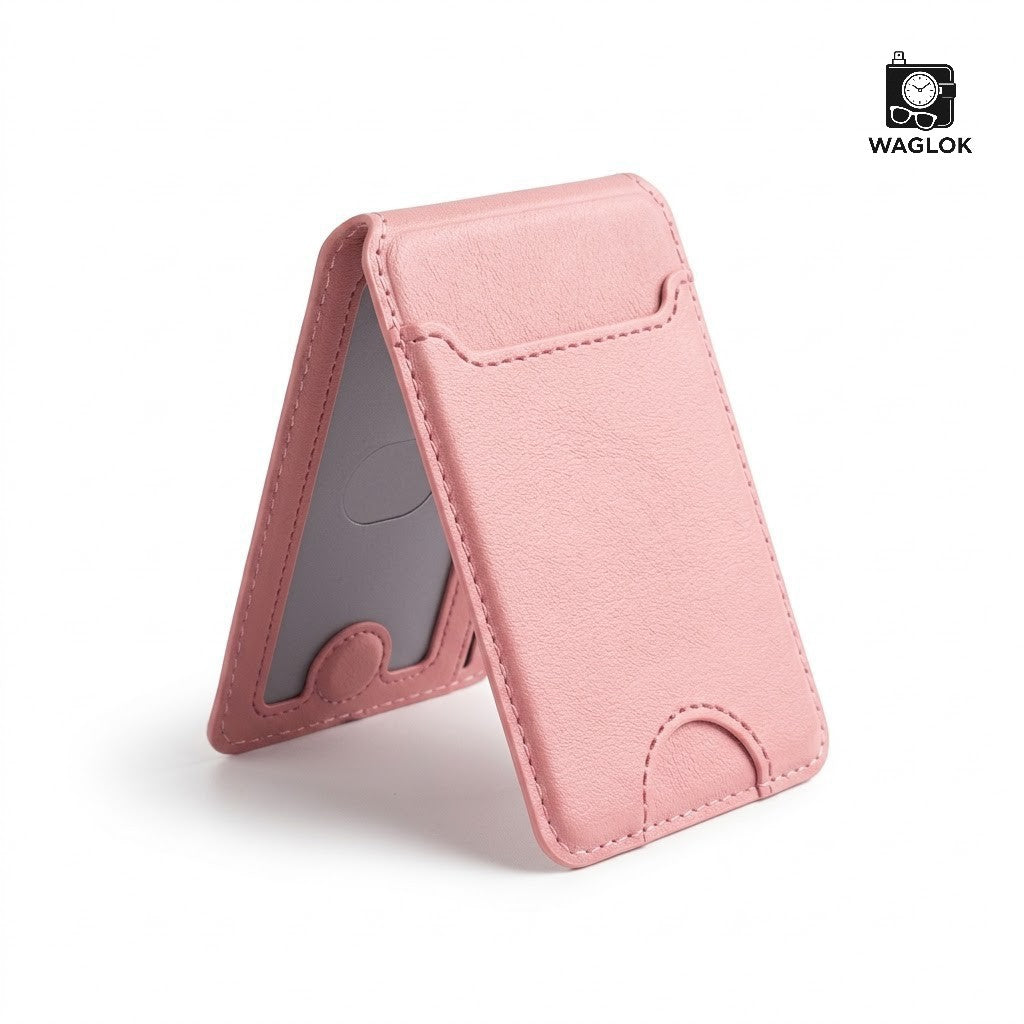 Mobile Magnetic Card Holder Wallet with Box – Slim Phone Wallet (Brown)